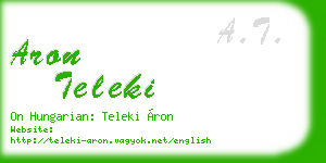 aron teleki business card